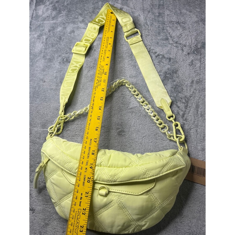New STEVE MADDEN Neon Yellow Quilted Crossbody Handbag / Slingbag‎ - Picture 3 of 10